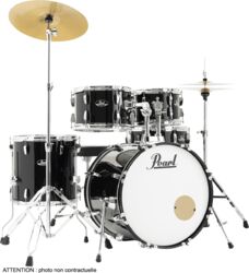 Akustik schlagzeug fusion Pearl Roadshow Fusion 20 + Pack Sabian Solar - 5 kessel - Jet black