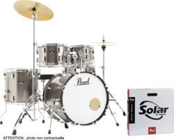 Akustik schlagzeug fusion Pearl Roadshow RSS505CC Fusion + Pack Sabian Solar - Bronze metallic