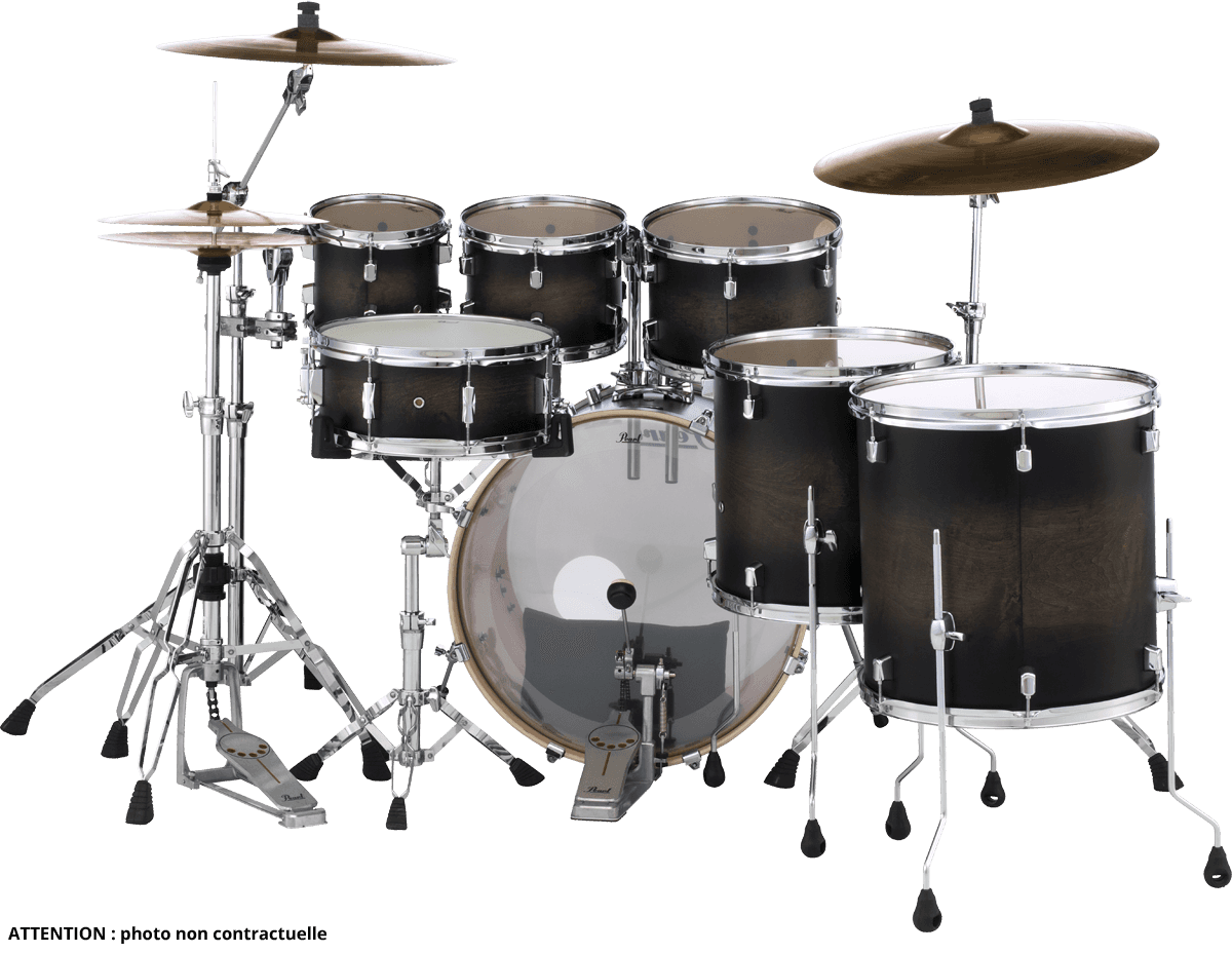 Pearl Decade Maple Stage 22 Satin Black Burst - Satin Black Burst - Akustik Schlagzeug Rock - Variation 2