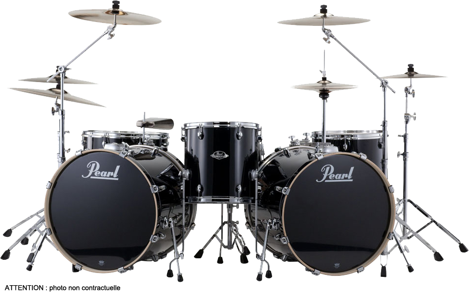 Pearl Exx725c31  Export  Standard 22  Jet Black - 5 Futs - Jet Black - Standard Akustik Schlagzeug - Variation 1