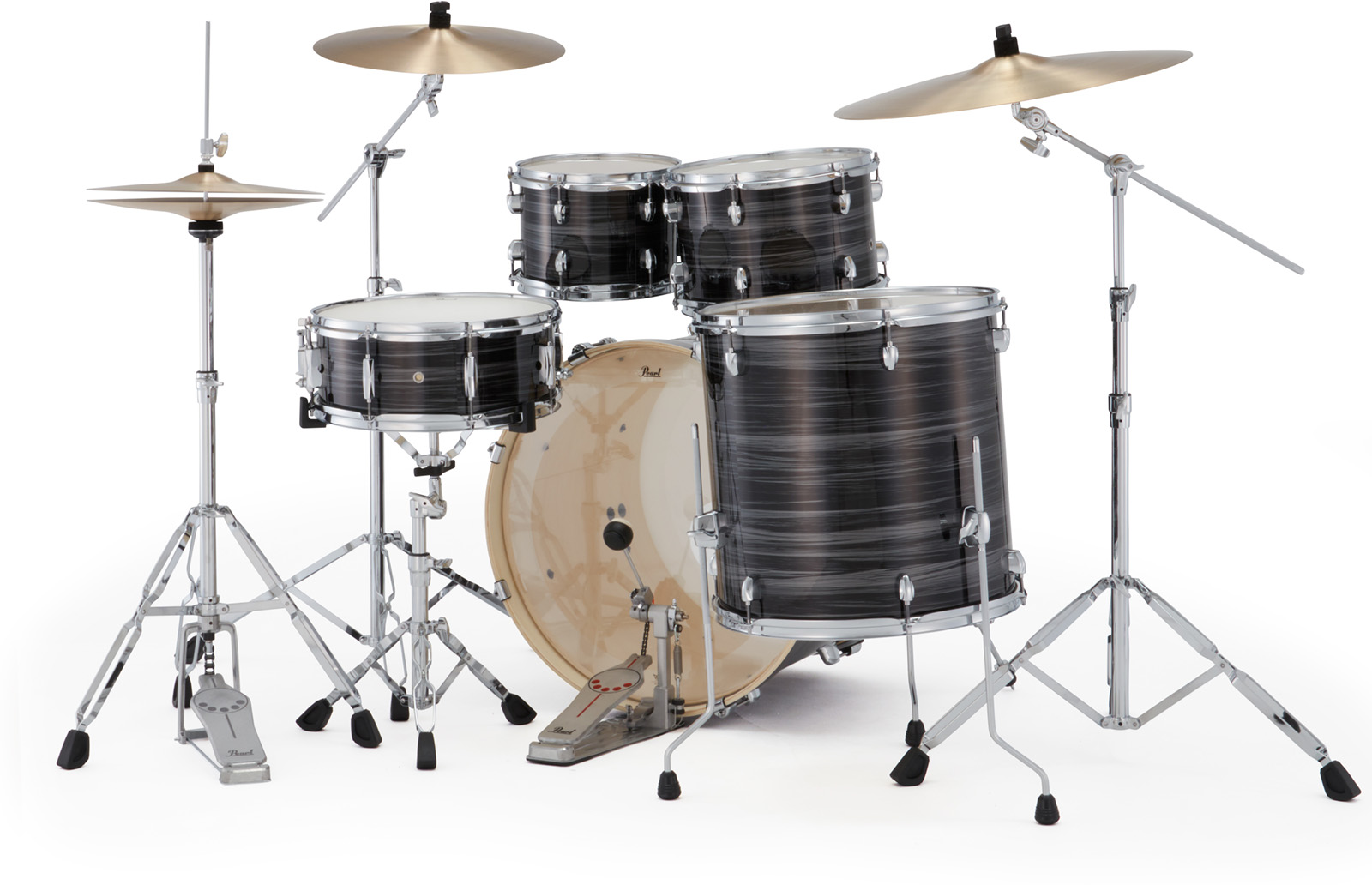 Pearl Export Rock 22'' - 5 FÛts - Graphite Silver Twist - Akustik Schlagzeug Fusion - Variation 1