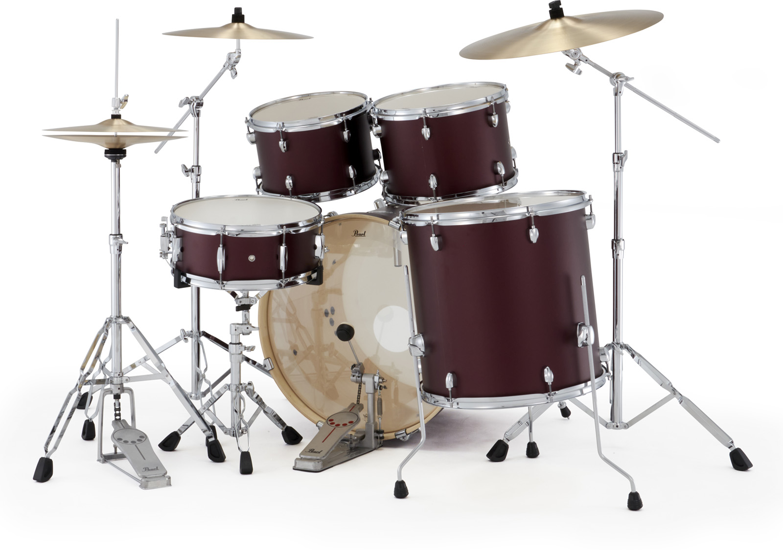 Pearl Export Rock 22'' - 5 FÛts - Satin Scarlet - Akustik Schlagzeug Fusion - Variation 1