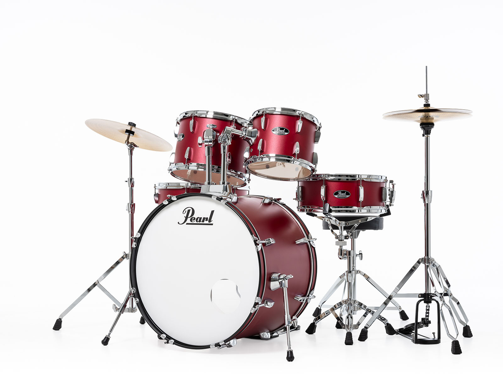 Pearl Roadshow Fusion 20 + Pack Solar Sabian Matte Red - Akustik Schlagzeug Fusion - Variation 3