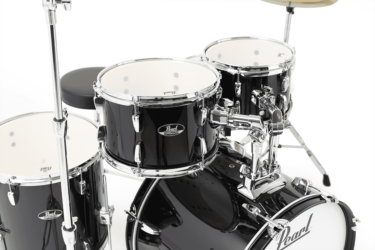 Pearl Fusion 20 - 5 FÛts - Jet Black - Akustik Schlagzeug Fusion - Variation 1