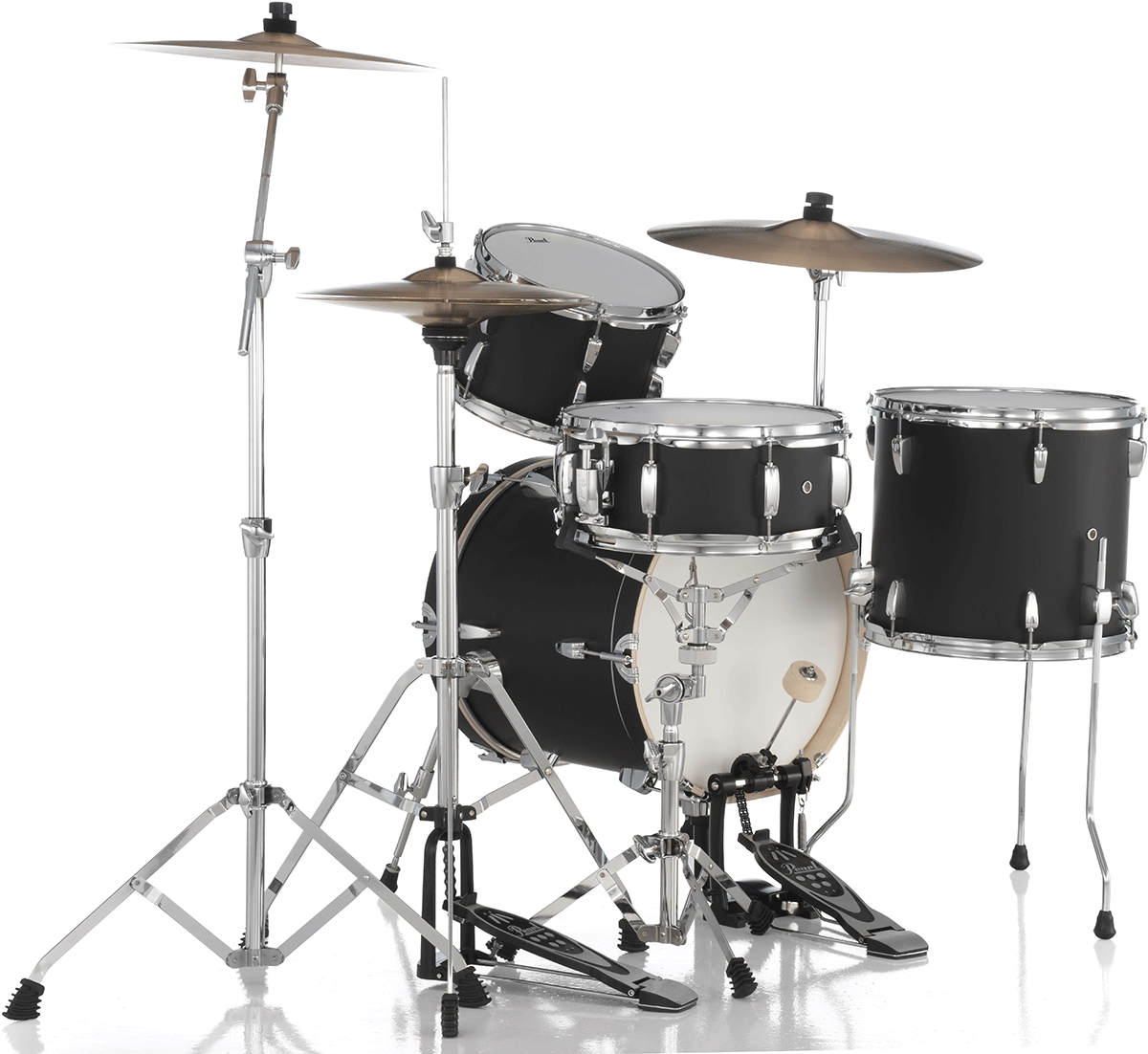 Pearl Kit Midtown Jazette 4 Futs - Matte Black - Jazz Akustik Schlagzeug - Variation 1