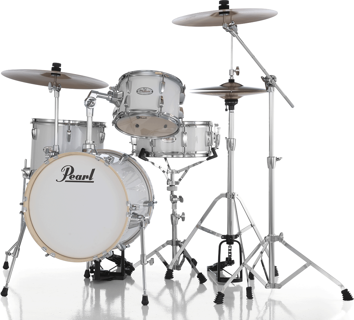 Pearl Kit Midtown Jazette 4 Futs - Pure White - Jazz Akustik Schlagzeug - Variation 1