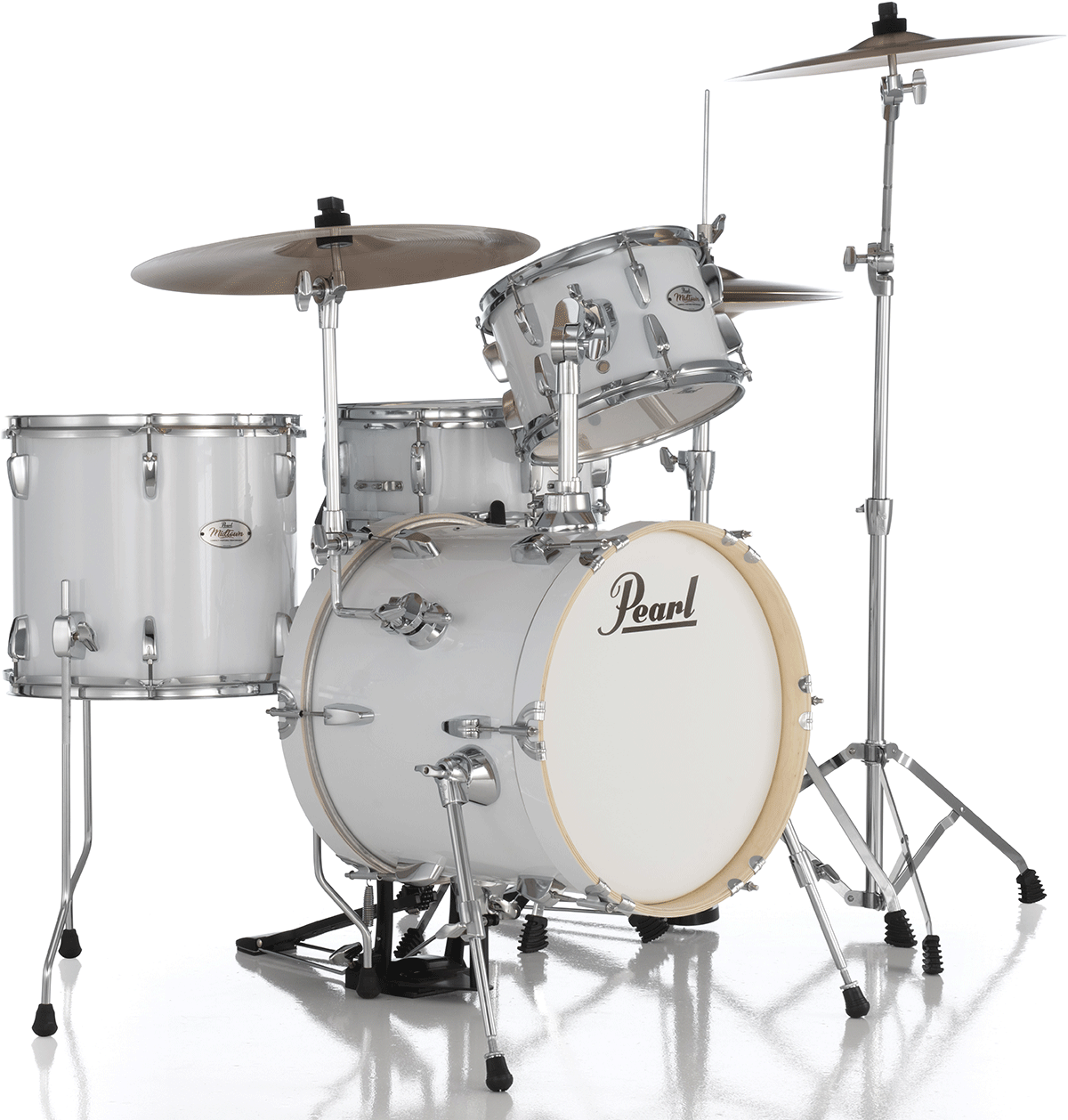 Pearl Kit Midtown Jazette 4 Futs - Pure White - Jazz Akustik Schlagzeug - Variation 2