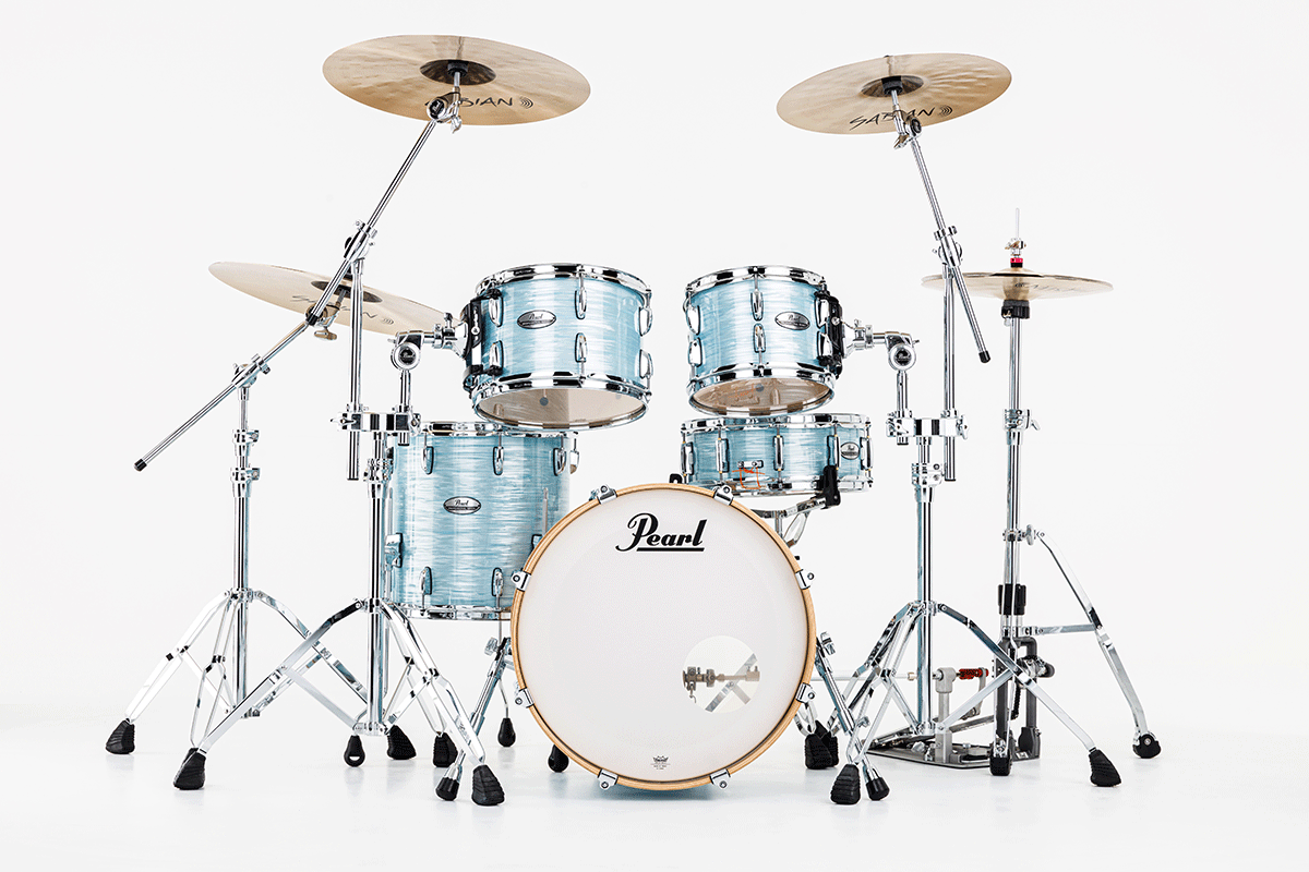 Pearl Pmx904xpc-414 Fusion 20 Pouces - 4 FÛts - Ice Blue Oyster - Akustik Schlagzeug Fusion - Variation 1