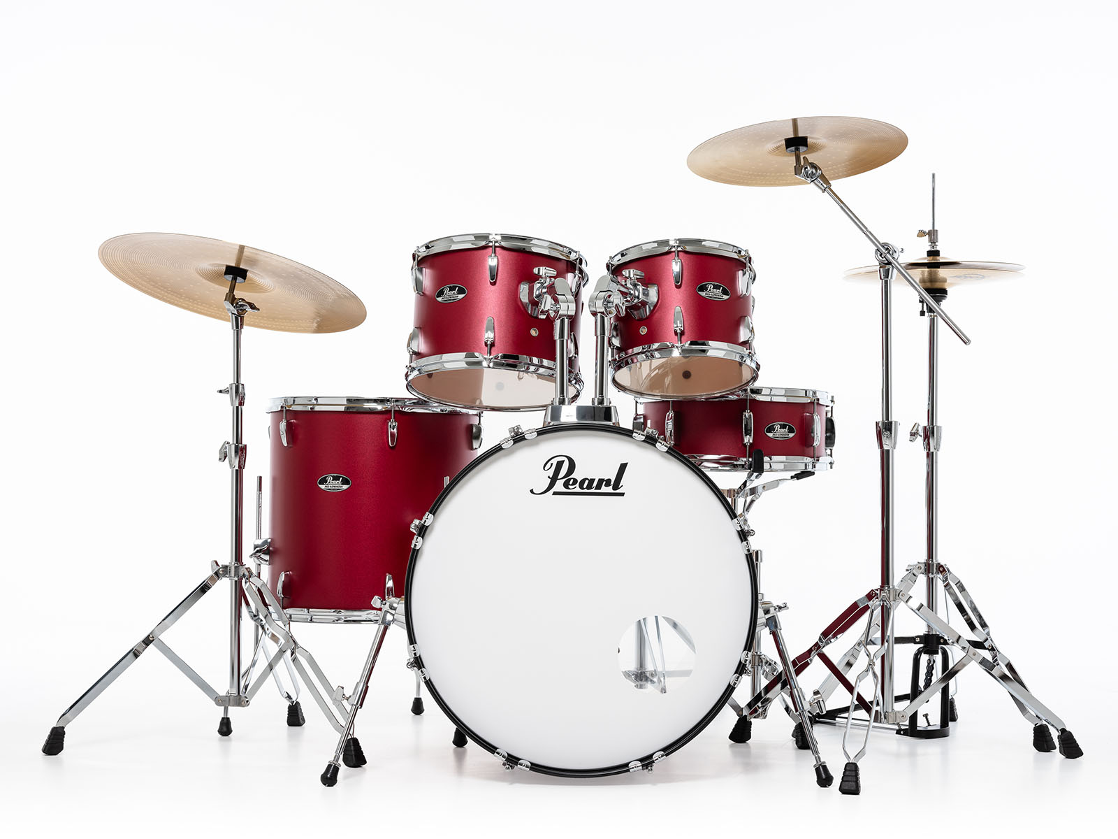 Pearl Roadshow Fusion 20 + B-50 + Ride 20 Matte Red - Matte Red - Akustik Schlagzeug Fusion - Variation 3