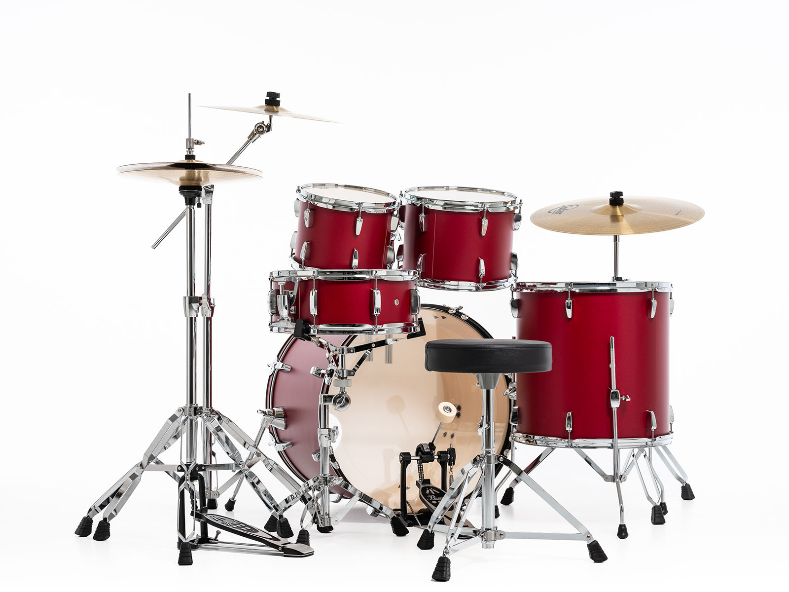 Pearl Roadshow Fusion 20 + B-50 + Ride 20 Matte Red - Matte Red - Akustik Schlagzeug Fusion - Variation 6