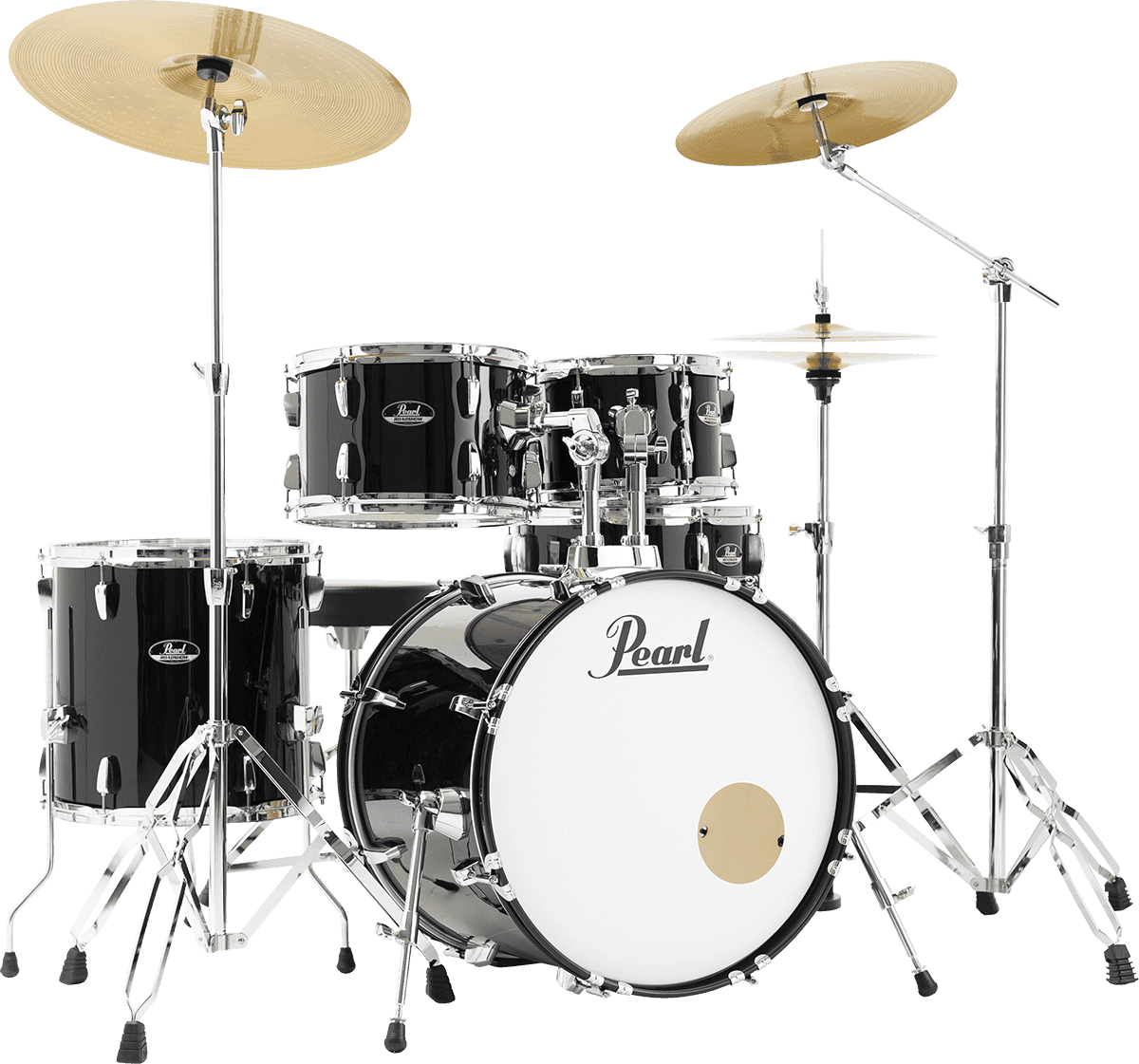Pearl Roadshow Fusion 20 + B50 + Pack Solar Sabian Jet Black - 4 FÛts - Jet Black - Standard Akustik Schlagzeug - Variation 1