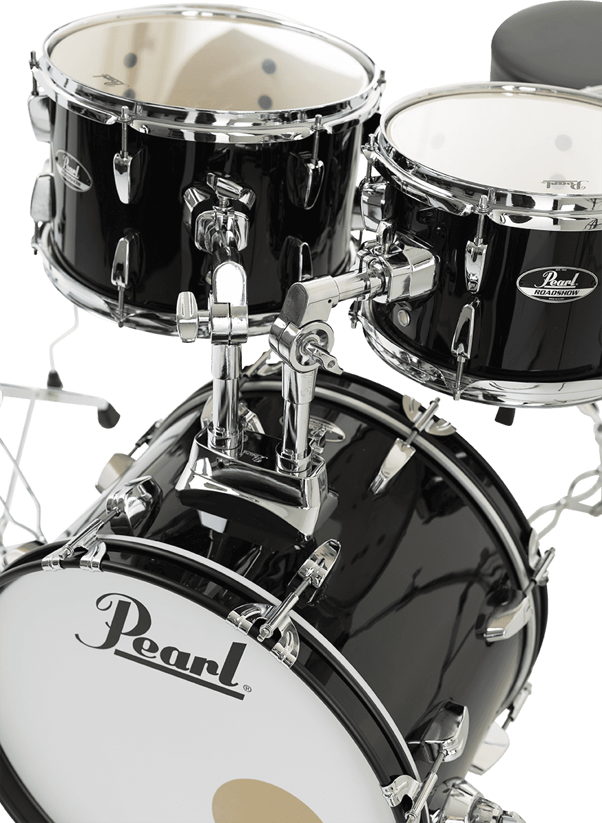 Pearl Roadshow Junior 18 Rss585cc-31 + Pack Sabian Solar - 5 FÛts - Jet Black - Jazz Akustik Schlagzeug - Variation 2