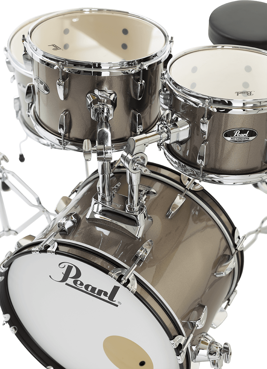 Pearl Roadshow Plus Junior 18'' + Pack Sabian Solar 3 Cy - 5 FÛts - Bronze Metallic - Junior Akustik Schlagzeug - Variation 3