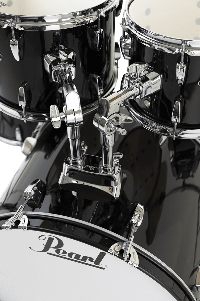 Pearl Roadshow Plus Rock 22'' + Pack Sabian Solar 3 Cymbales - 5 FÛts - Jet Black - Akustik Schlagzeug Rock - Variation 3