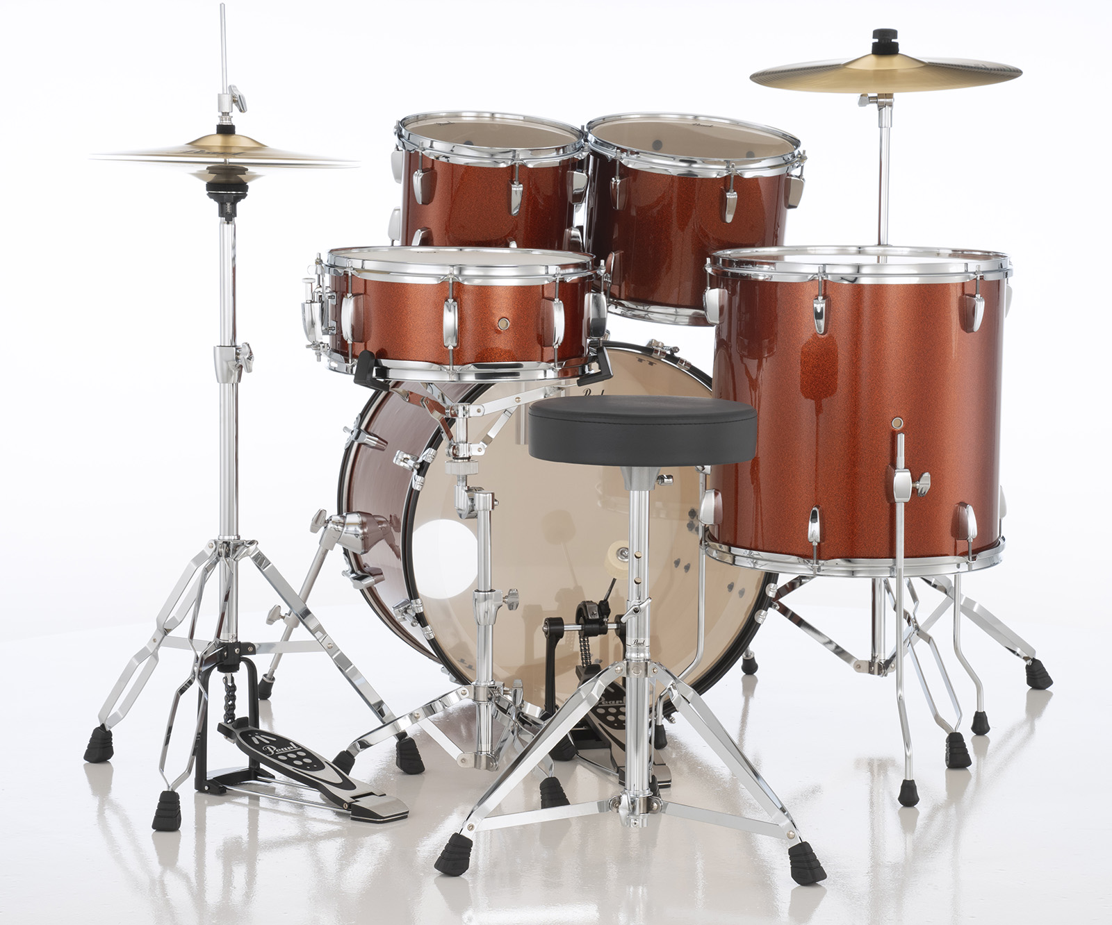 Pearl Roadshow Rock 22'' - 5 FÛts - Burnt Orange Sparkle - Akustik Schlagzeug Rock - Variation 4