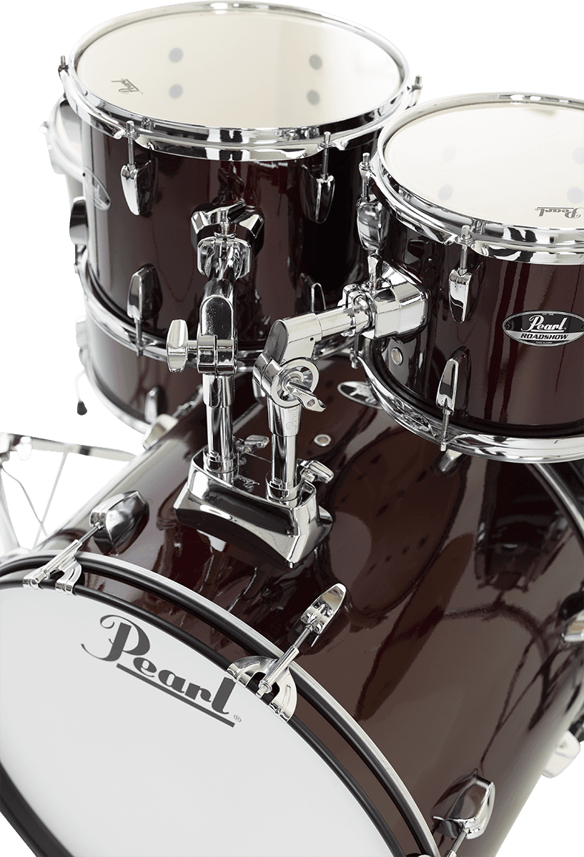 Pearl Rock 22 5 Futs + Pack Sabian Solar - Red Wine - Akustik Schlagzeug Rock - Variation 3