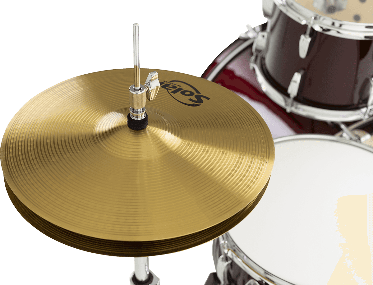Pearl Rock 22 5 Futs + Pack Sabian Solar - Red Wine - Akustik Schlagzeug Rock - Variation 4