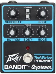 Overdrive/distortion/fuzz effektpedal Peavey Legacy Bandit Supreme Teal Stripe Preamp