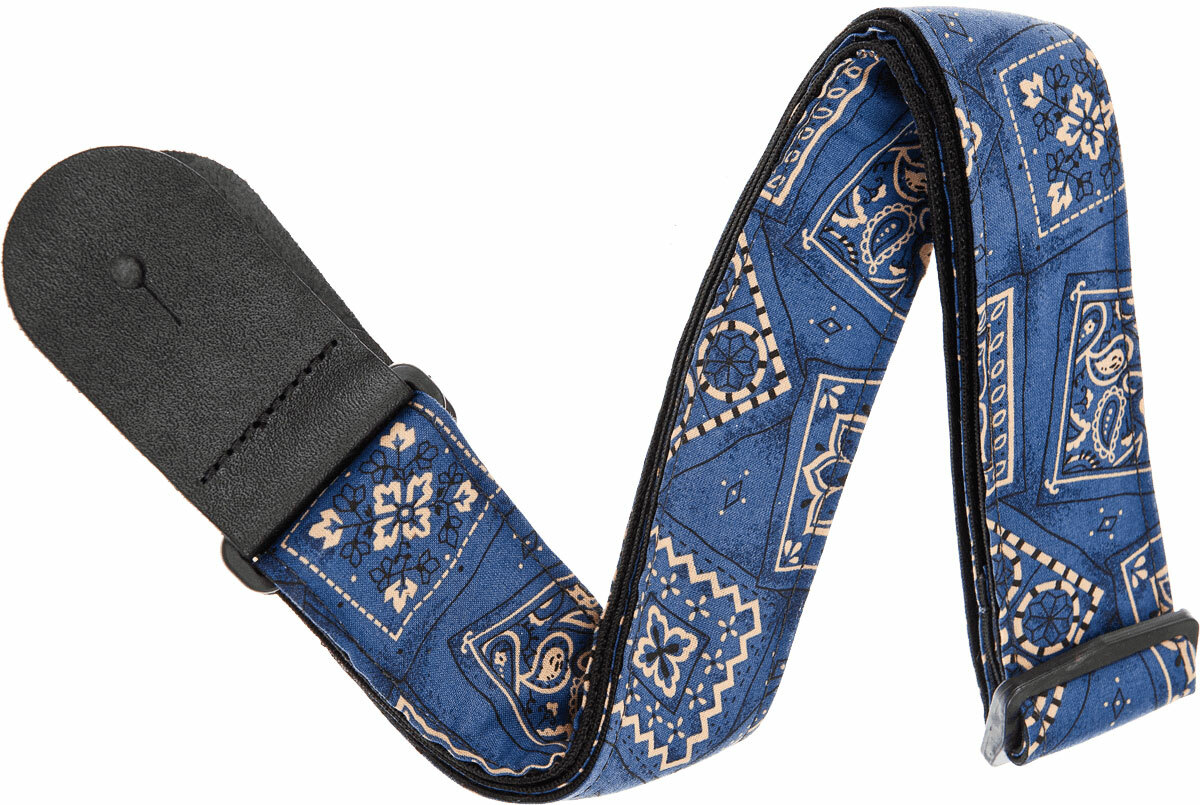 Planet Waves 50g03 Woven Polypropylene Rock Guitar Strap 50mm Bandana Blue - Gitarrengurt - Main picture