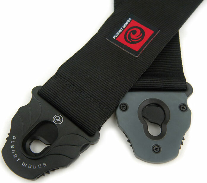 Planet Waves Nylon Woven Lock Dark Side Black - Gitarrengurt - Main picture