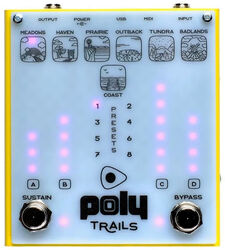 Reverb/delay/echo effektpedal Poly effects Trails Modulation/Delay