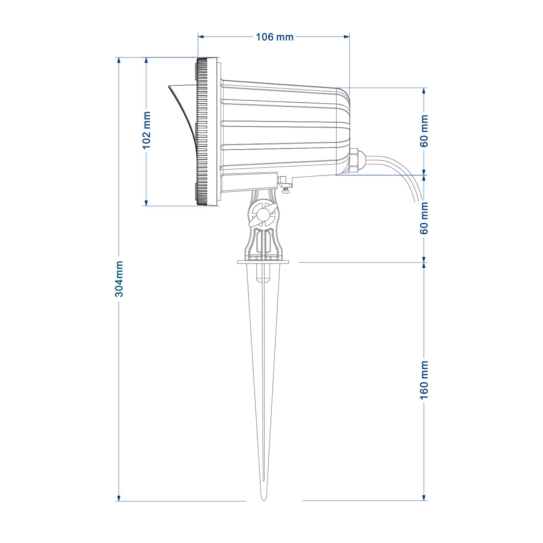 Power Lighting Venus Garden Ip65 130 Rg - Noir -  - Variation 5