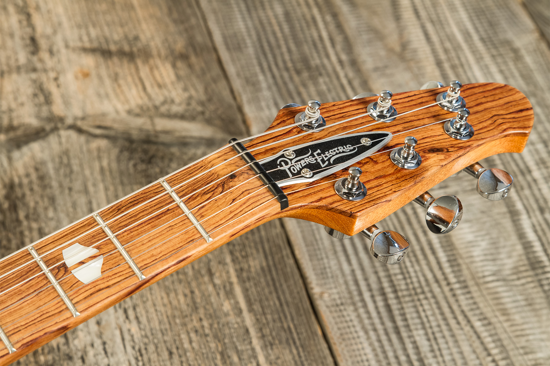 Powers Electric A-type 2s Ff42 Trem Mn #a449 - Cabernet Red - Retro-Rock-E-Gitarre - Variation 8