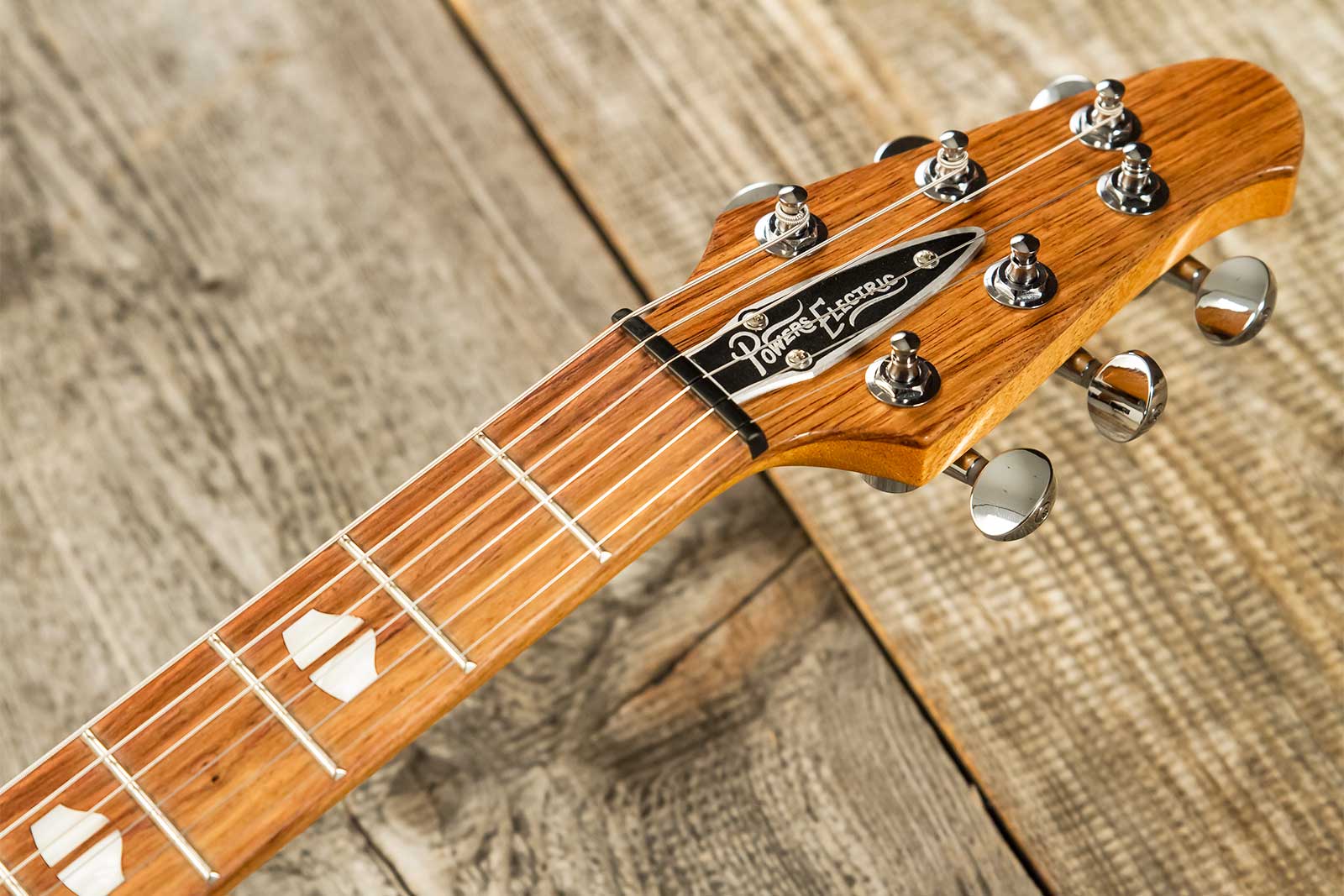Powers Electric A-type 2s Ff42 Trem Mn #a486 - Twilight Blue - Retro-Rock-E-Gitarre - Variation 7