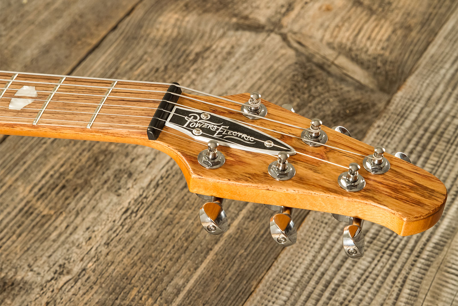 Powers Electric A-type Pf42 Vibrato 2s Trem Rw #a672 - Moonlight White - Retro-Rock-E-Gitarre - Variation 11