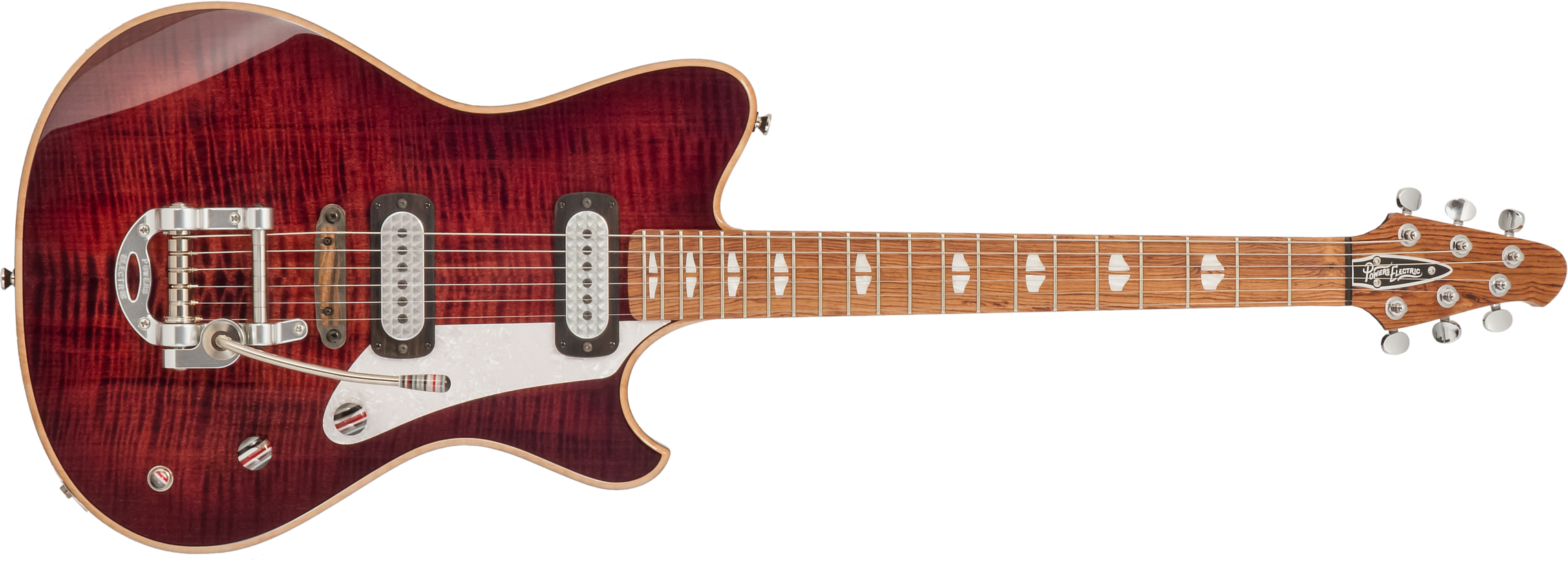 Powers Electric A-type 2s Ff42 Trem Mn #a449 - Cabernet Red - Retro-Rock-E-Gitarre - Main picture