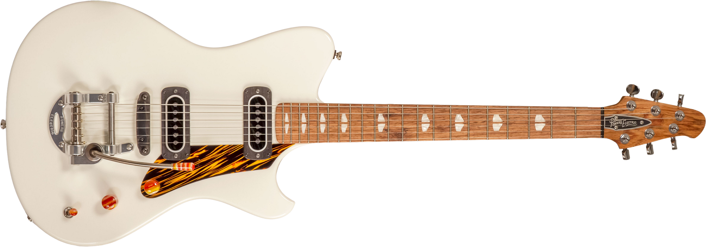 Powers Electric A-type Pf42 Vibrato 2s Trem Rw #a672 - Moonlight White - Retro-Rock-E-Gitarre - Main picture