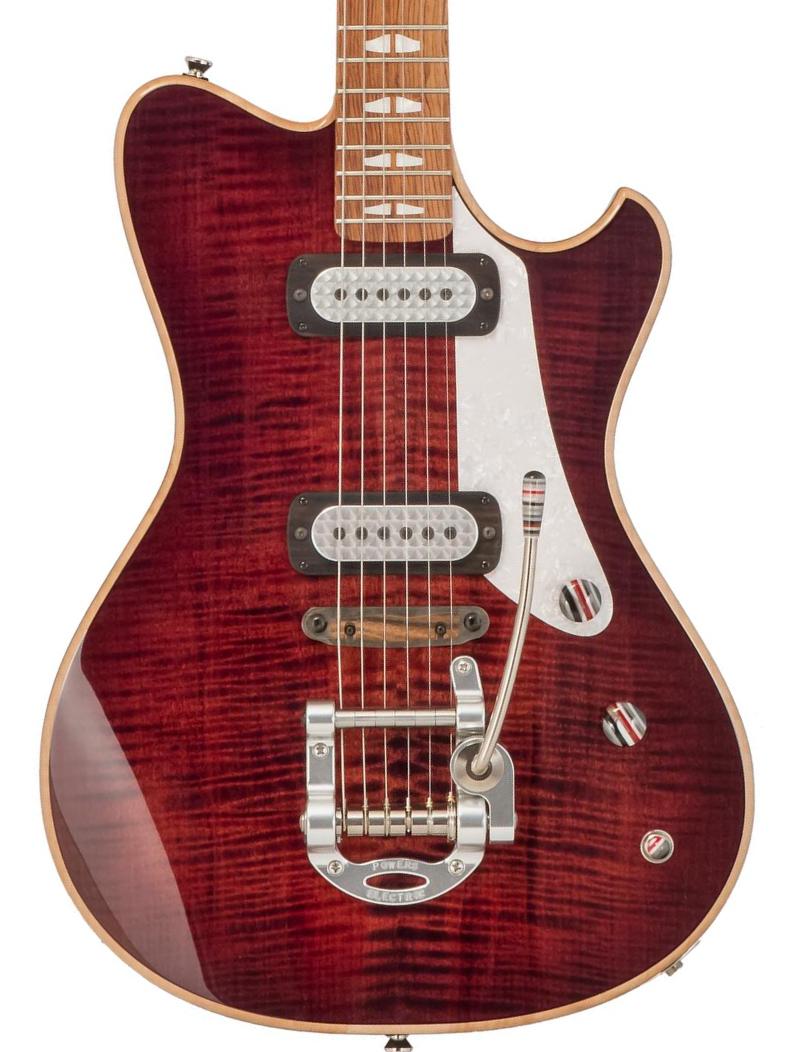 Retro-rock-e-gitarre Powers electric A-Type #A449 - Cabernet red