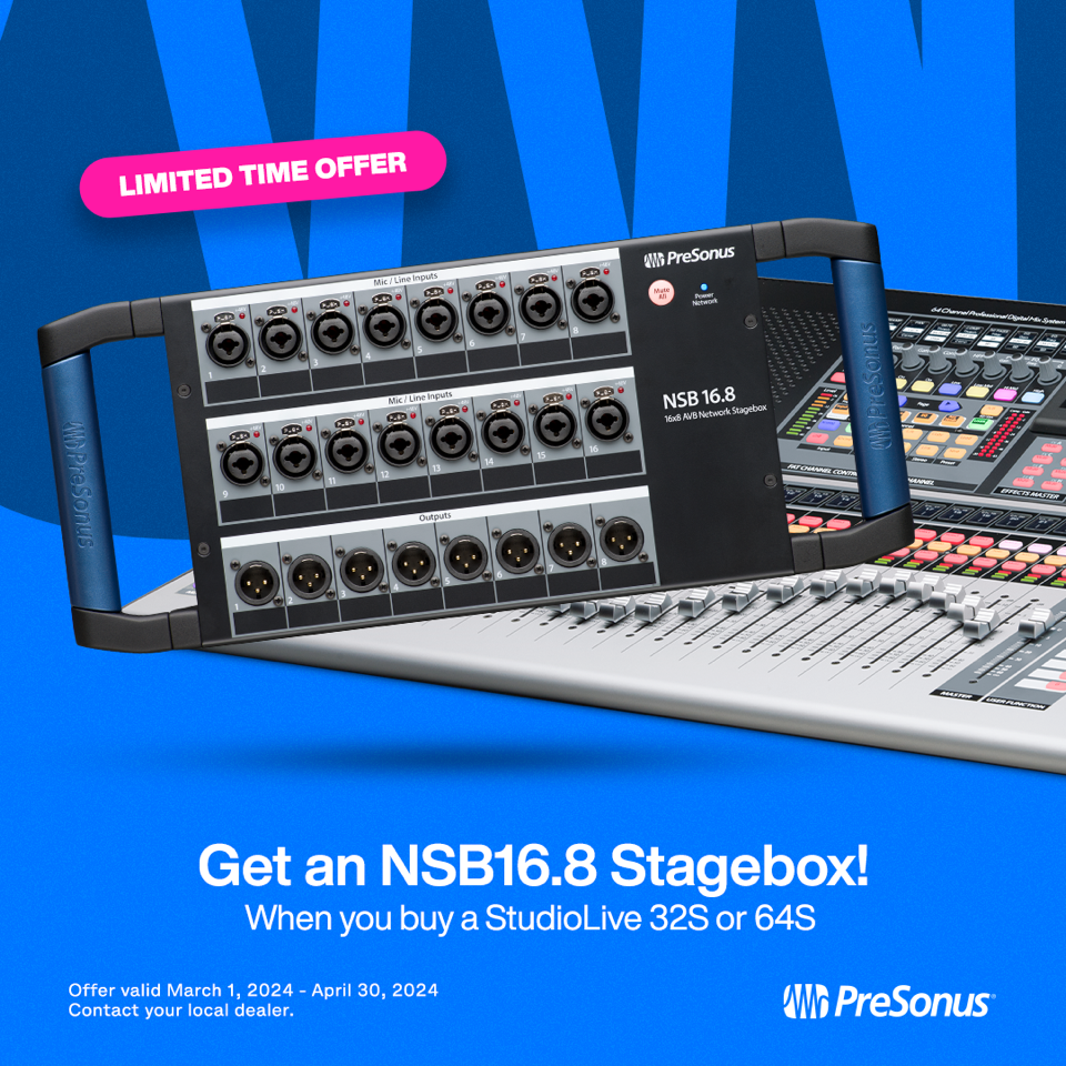 Presonus Studiolive 64s  + Nsb 16.8  Offerte - Numerisches Mischpult - Variation 1