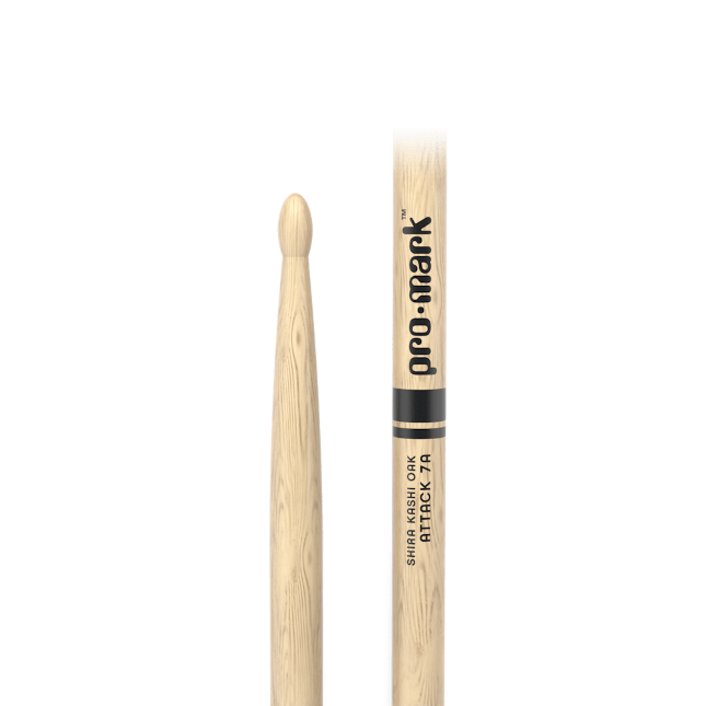 Pro Mark Classic Attack 7a Shira Kashi Oak Drumstick, Oval Wood Tip - Stöcke - Variation 3