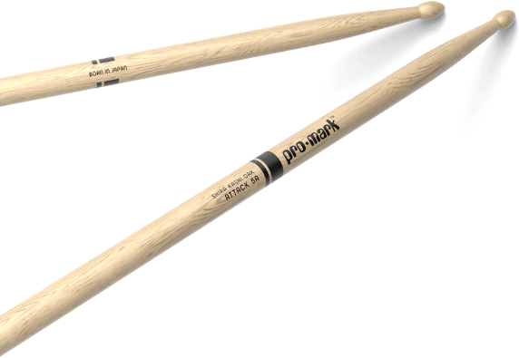 Pro Mark Classic Attack 5a Shira Kashi Oak Drumstick, Oval Wood Tip - Stöcke - Main picture