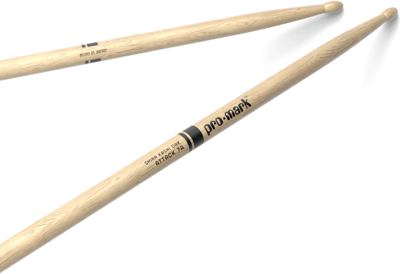 Pro Mark Classic Attack 7a Shira Kashi Oak Drumstick, Oval Wood Tip - Stöcke - Main picture