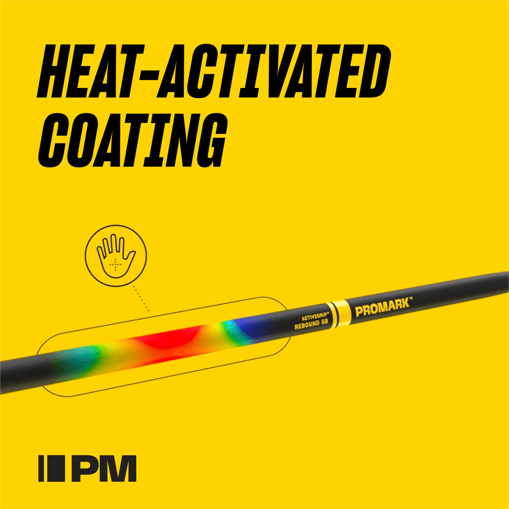 Pro Mark R5abag Rebound 5ab Activegrip Hickory Drumstick, Acorn Wood Tip - Stöcke - Variation 2