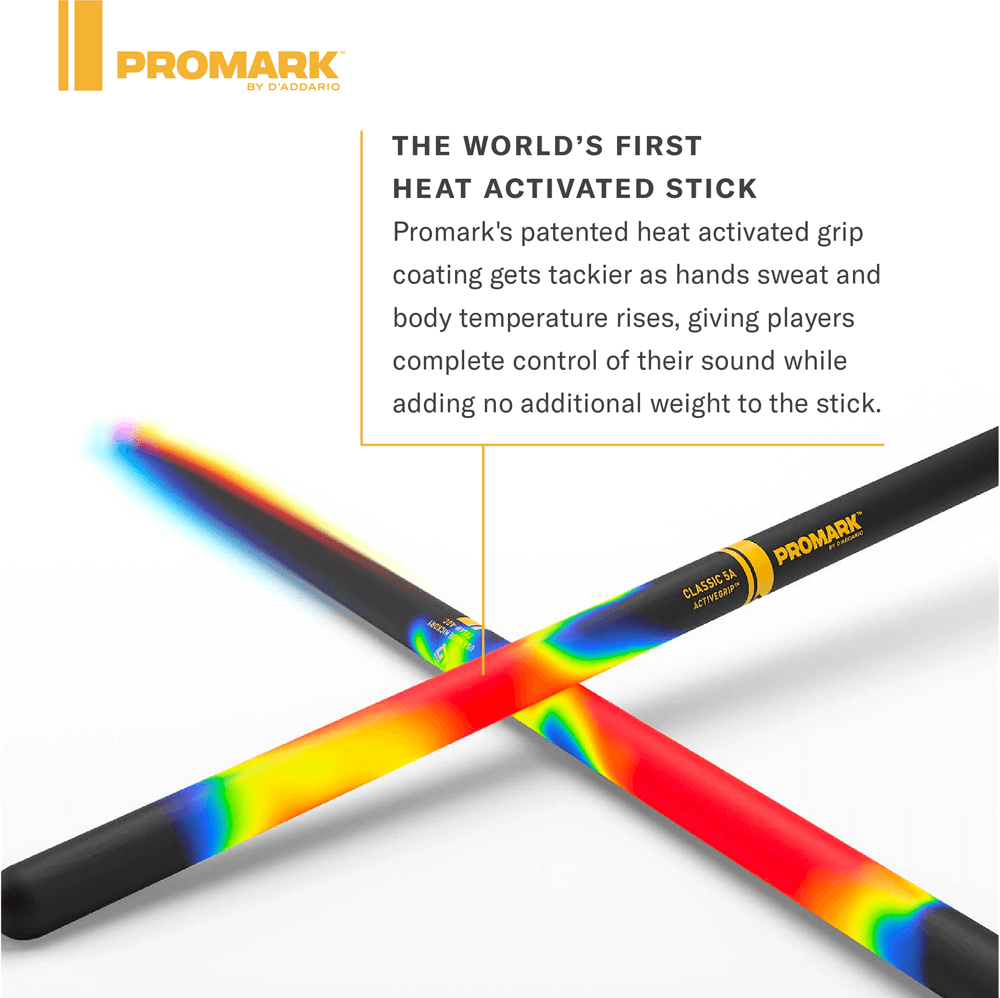 Pro Mark R5abag Rebound 5ab Activegrip Hickory Drumstick, Acorn Wood Tip - Stöcke - Variation 4