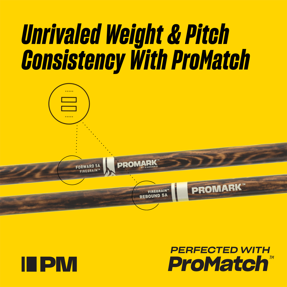 Pro Mark R5abfg Rebound 5ab Firegrain Hickory Drumstick, Acorn Wood Tip - Stöcke - Variation 3
