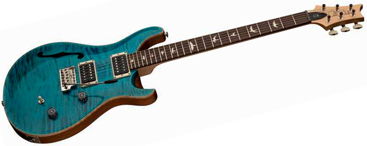 Prs Ce 24 Semi-hollow Bolt-on Usa 2h Trem Rw - Carroll Blue - Semi-Hollow E-Gitarre - Variation 1