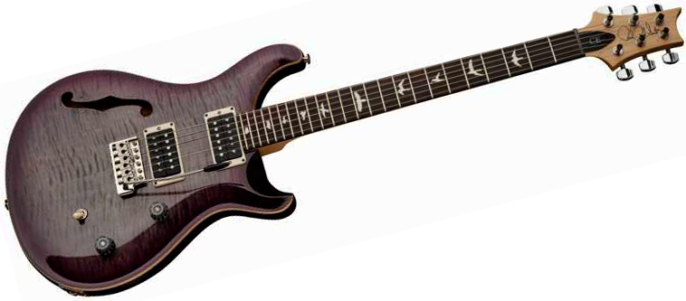 Prs Ce 24 Semi-hollow Bolt-on Usa 2h Trem Rw - Faded Gray Black Purple Burst - Semi-Hollow E-Gitarre - Variation 1