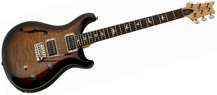 Prs Ce 24 Semi-hollow Bolt-on Usa 2h Trem Rw - Black Amber - Semi-Hollow E-Gitarre - Variation 1