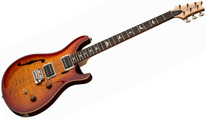 Prs Ce 24 Semi-hollow Bolt-on Usa 2h Trem Rw - Dark Cherry Sunburst - Semi-Hollow E-Gitarre - Variation 1