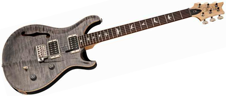 Prs Ce 24 Semi-hollow Bolt-on Usa 2h Trem Rw - Faded Gray Black - Semi-Hollow E-Gitarre - Variation 1