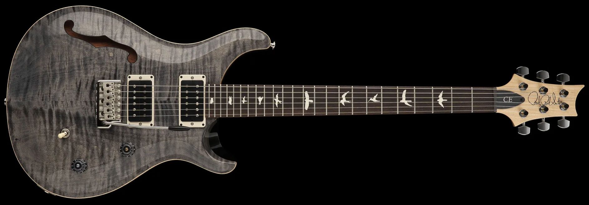 Prs Ce 24 Semi-hollow Bolt-on Usa Hh Trem Rw - Faded Gray Black - Semi-Hollow E-Gitarre - Variation 1