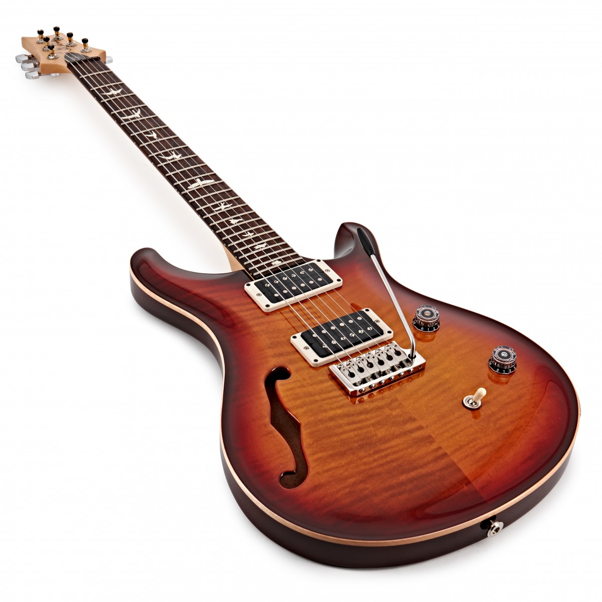 Prs Ce 24 Semi-hollow Bolt-on Usa Hh Trem Rw - Dark Cherry Sunburst - Double Cut E-Gitarre - Variation 2