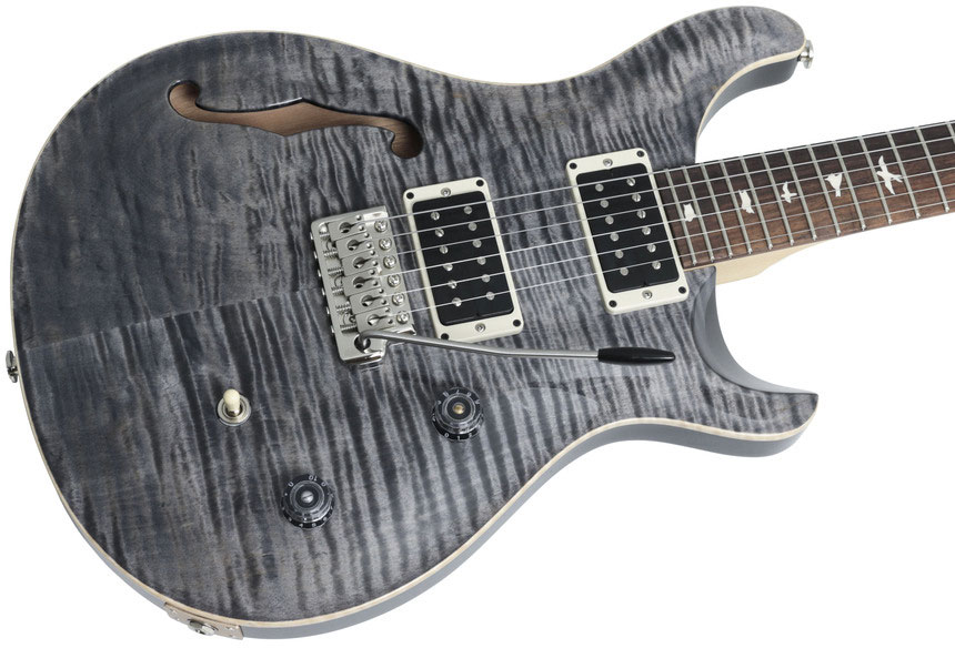 Prs Ce 24 Semi-hollow Bolt-on Usa Hh Trem Rw - Faded Gray Black - Semi-Hollow E-Gitarre - Variation 3