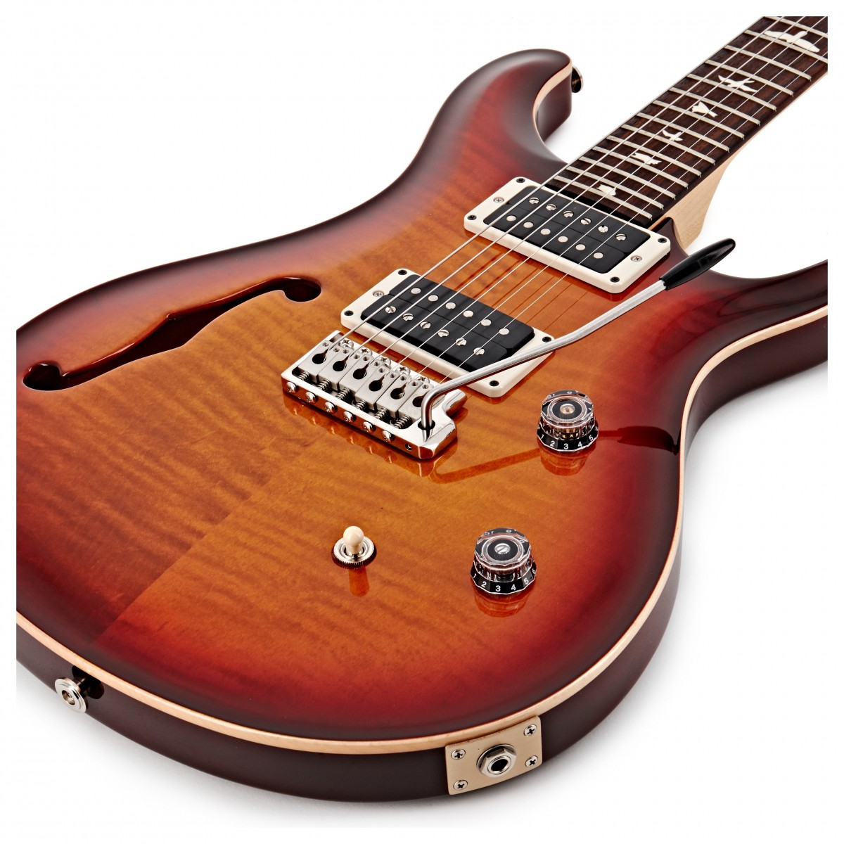 Prs Ce 24 Semi-hollow Bolt-on Usa Hh Trem Rw - Dark Cherry Sunburst - Double Cut E-Gitarre - Variation 3