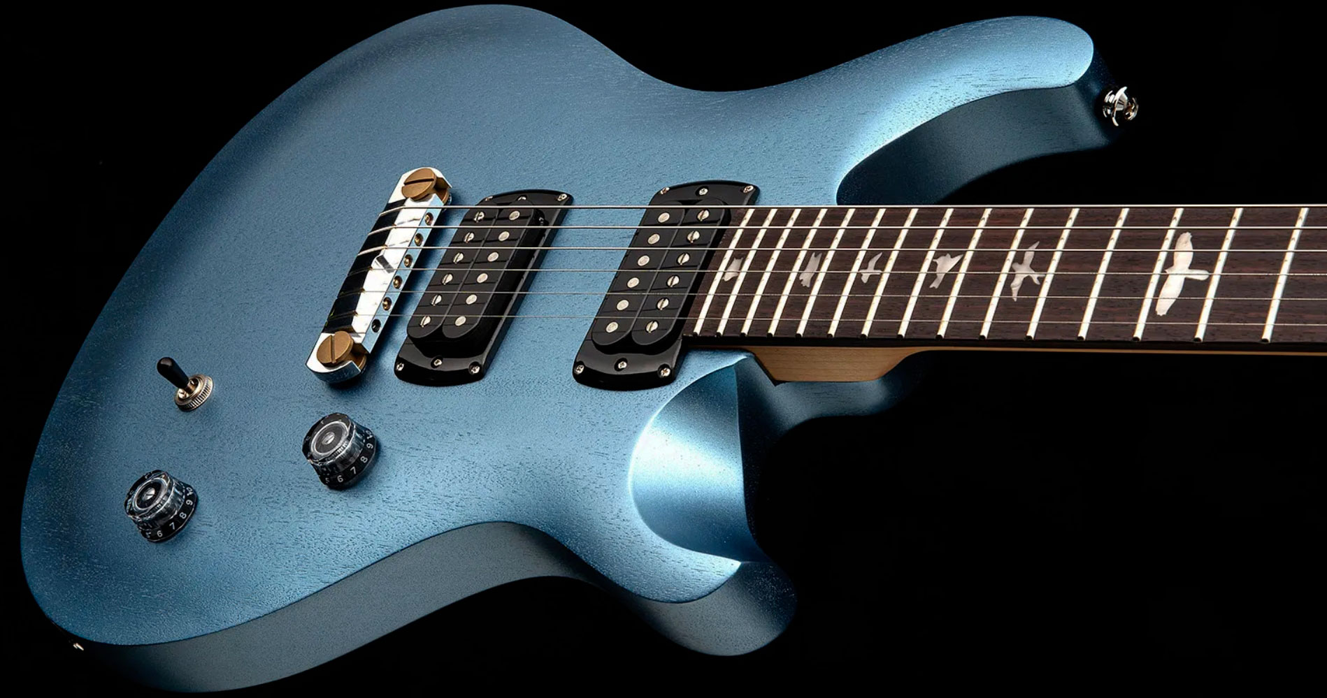 Prs Ce24 Standard Stoptail Satin Se Bolt-on 2h Trem Rw - Ice Blue Metallic - Double Cut E-Gitarre - Variation 2