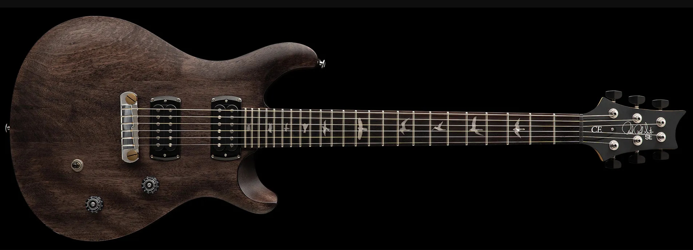 Prs Ce24 Standard Stoptail Satin Se Bolt-on 2h Trem Rw - Charcoal Burst - Double Cut E-Gitarre - Variation 3